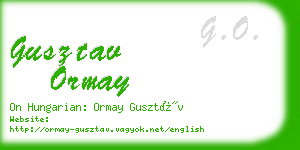 gusztav ormay business card